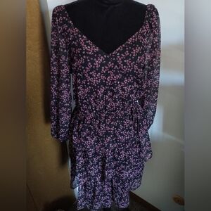 NWT Ophelia Roe Floral Long Sleeve Tiered Dress Size M